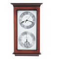 Bulova Yarmouth Maritime Weather Station Clock w/ Solid Wood Case